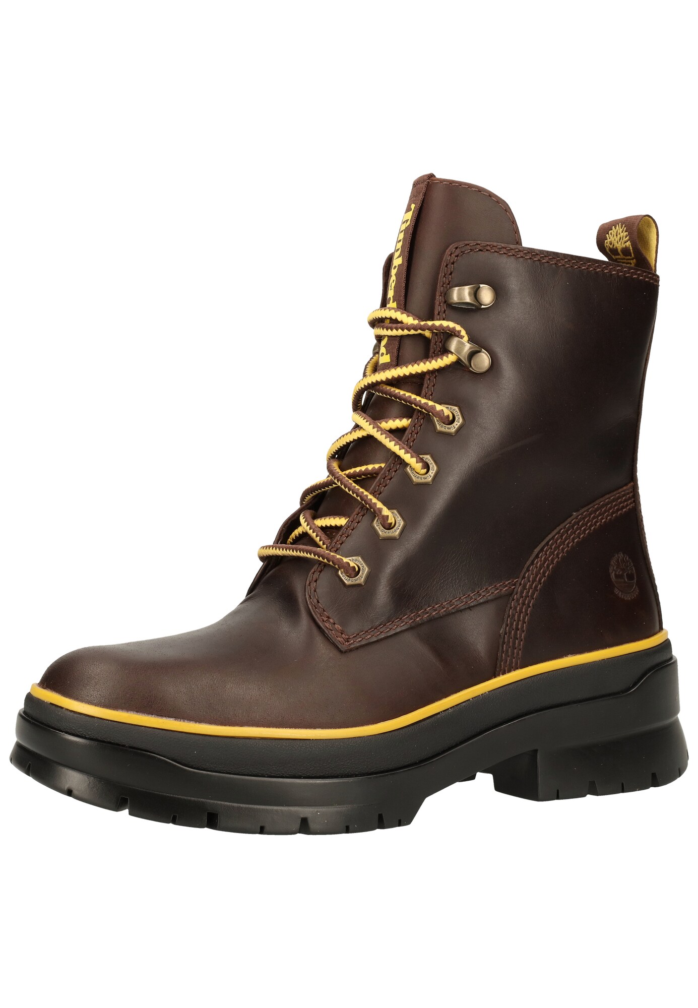 TIMBERLAND Suvarstomieji kulkšnis dengiantys batai  šokolado spalva
