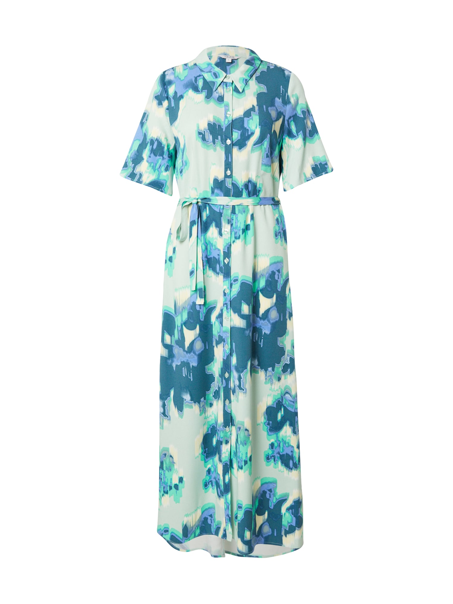 mbym Rochie tip bluză Sicca SS-M  bleumarin / albastru regal / verde deschis / alb murdar