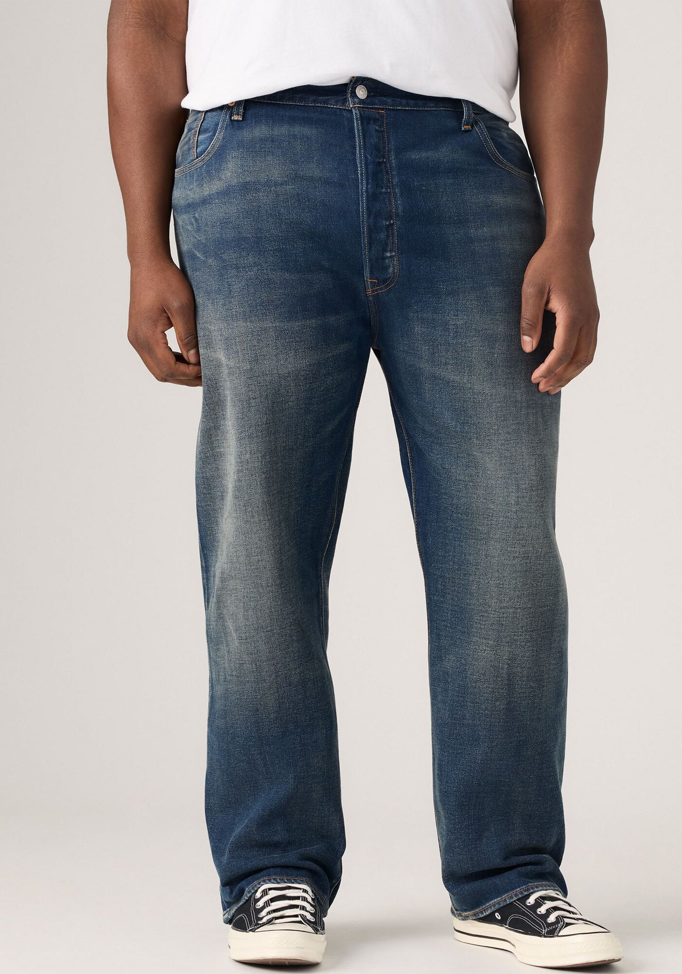 Levi's® Big & Tall Džínsy '501® Original Jeans (Big & Tall)' modrá denim (obrázok 3)