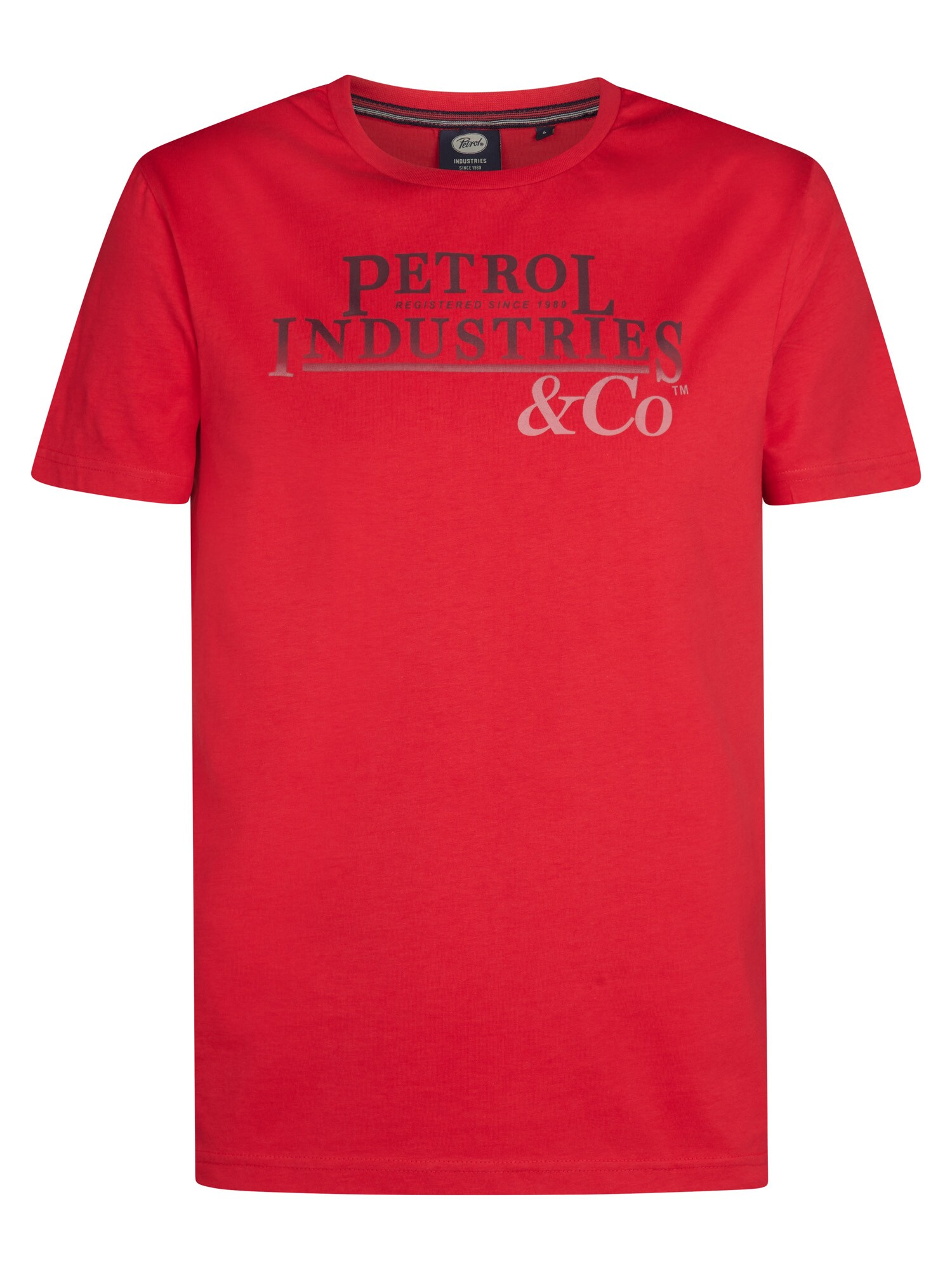 Petrol Industries Camiseta 'Rawlins'  gris claro / rojo / negro