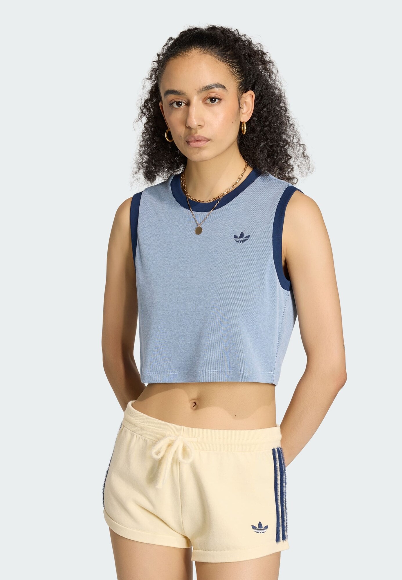 ADIDAS ORIGINALS Top 'HEATHER' azul claro / azul oscuro – imagen 2