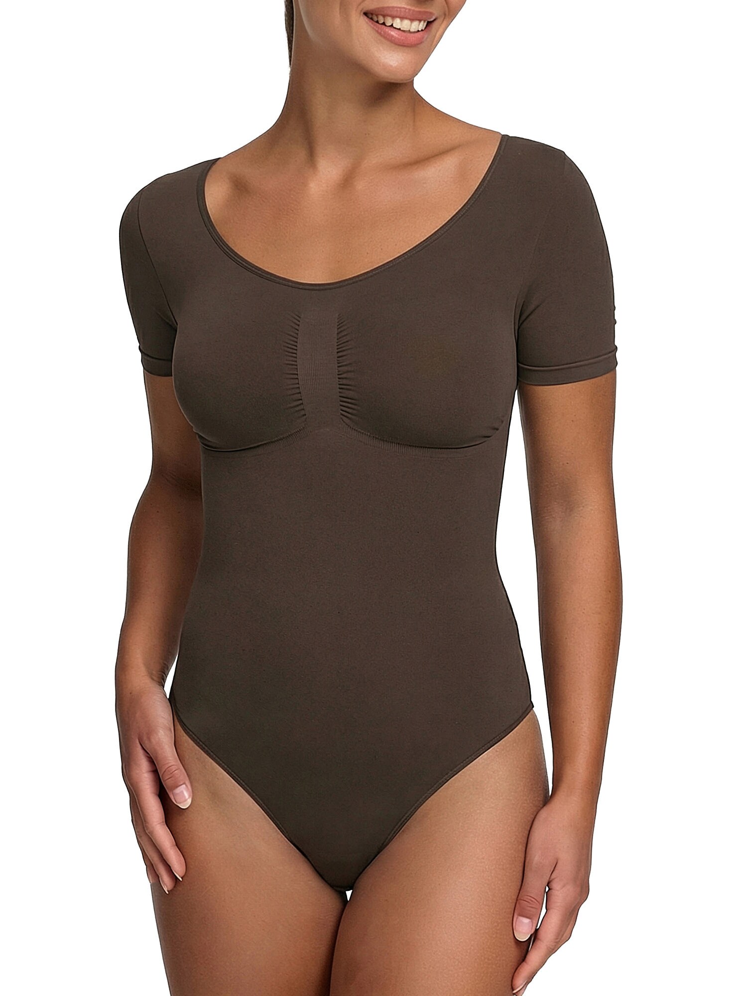 Cfab By Creamy Fabrics Shapingbody T-Shirt Bodysuit Sculpting Shapewear Mit Slip