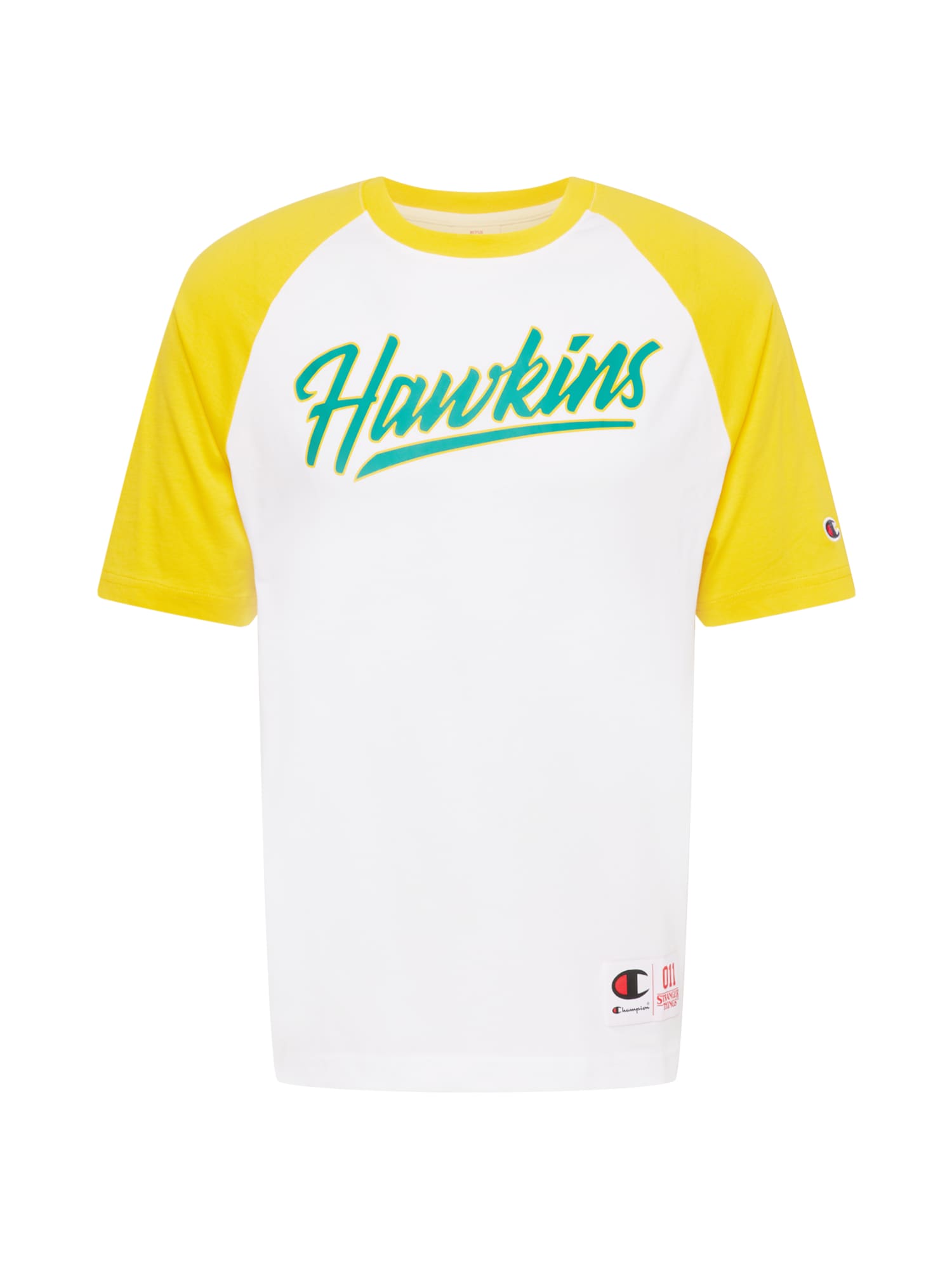 Champion Authentic Athletic Apparel Marškinėliai geltona / žalia / balta