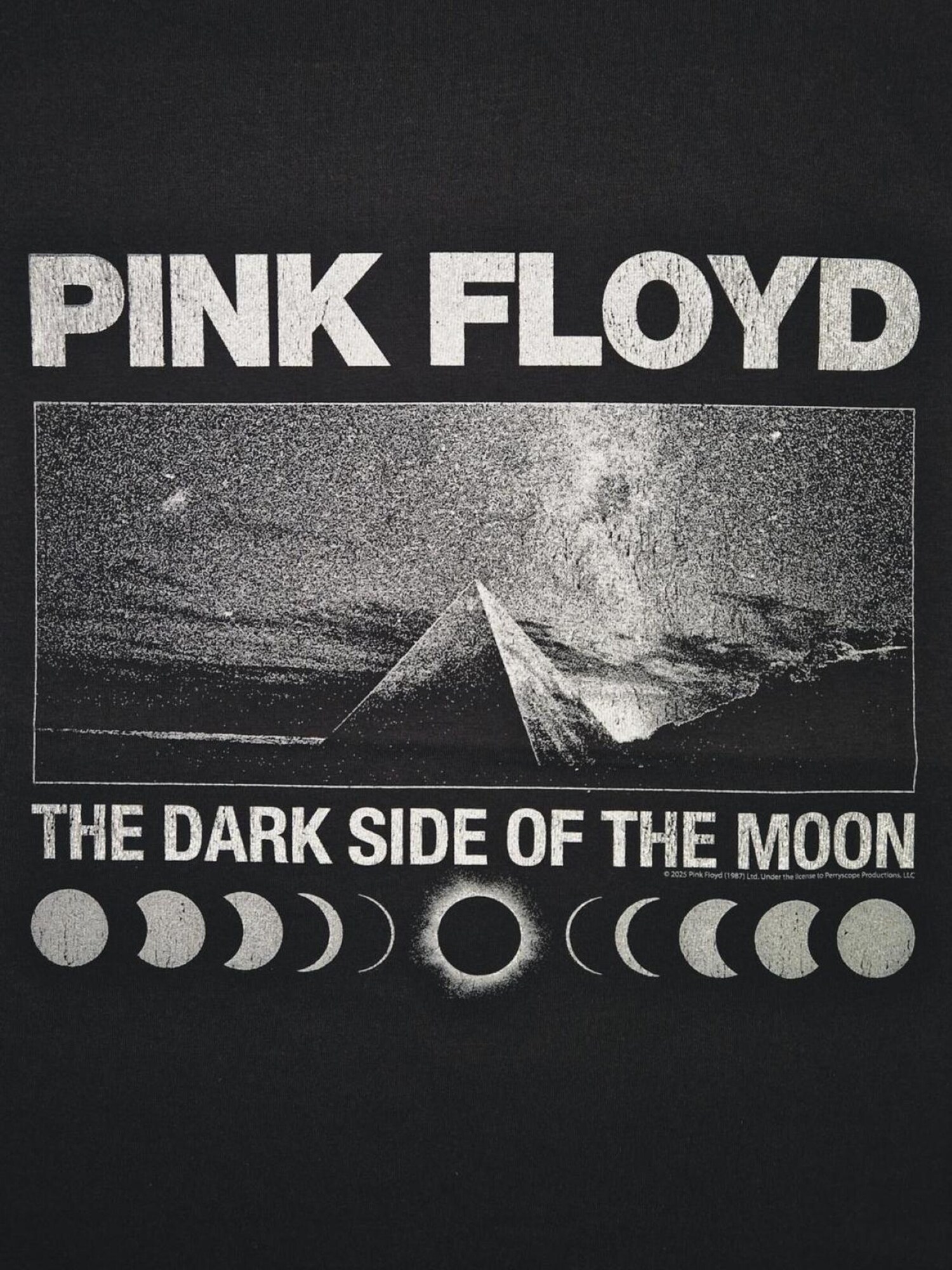 Pink Floyd Camiseta 'Pink Floyd B/W Pyramids T-Shirt'  negro – imagen 4