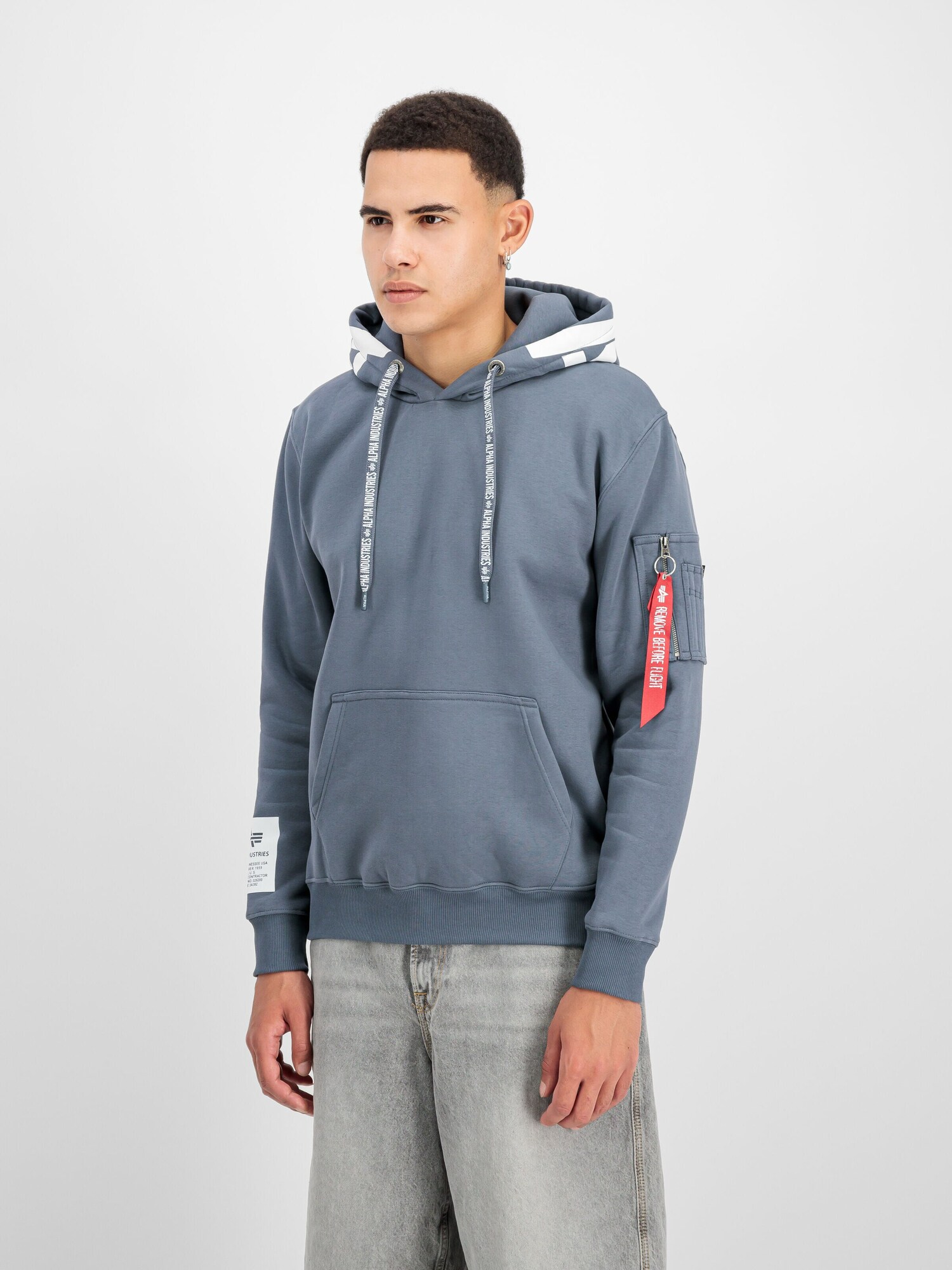 ALPHA INDUSTRIES Sudadera 'Alpha'  azul denim – imagen 4