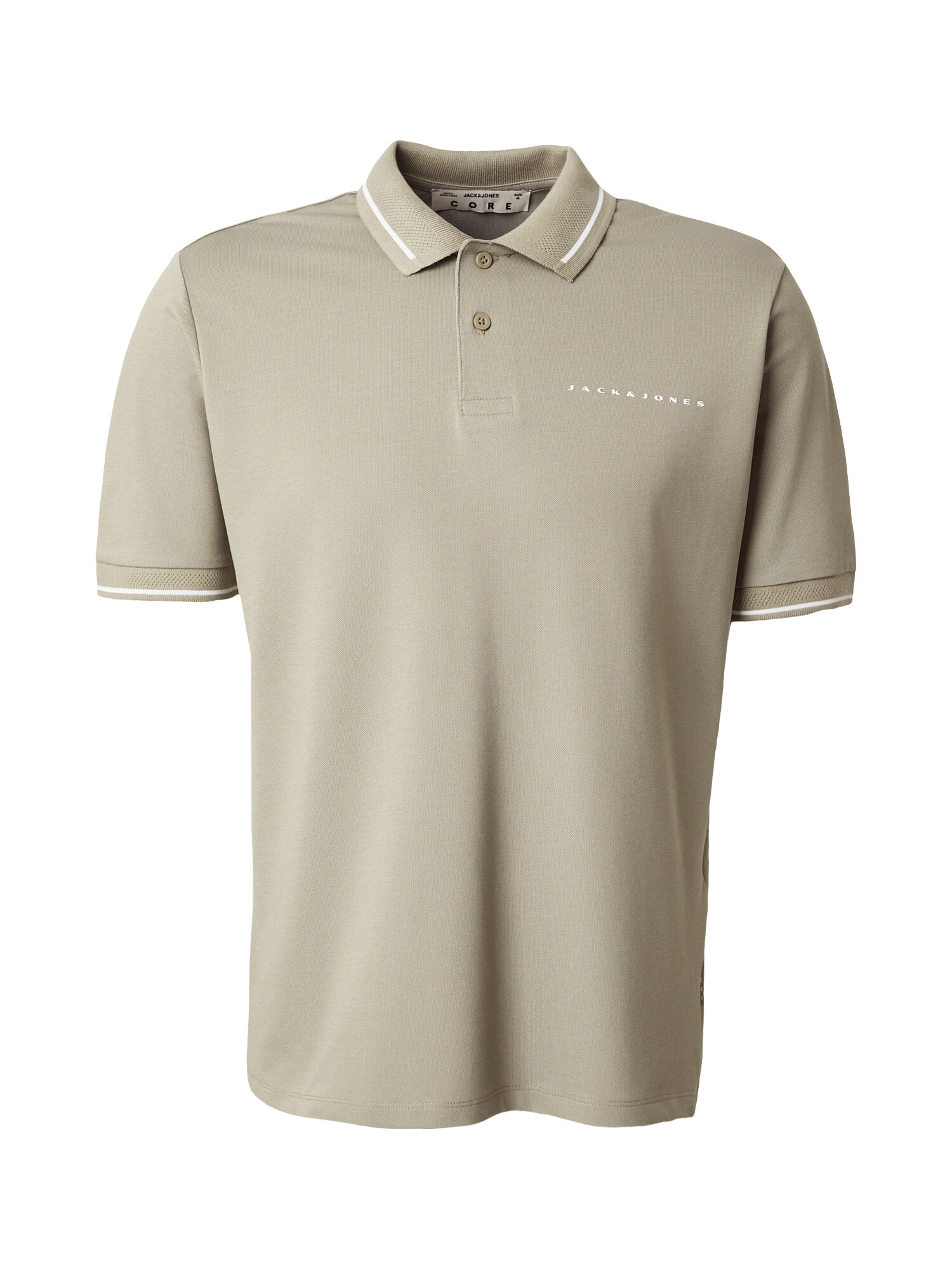 JACK & JONES Tričko 'JCOFUSION'  olivová / biela