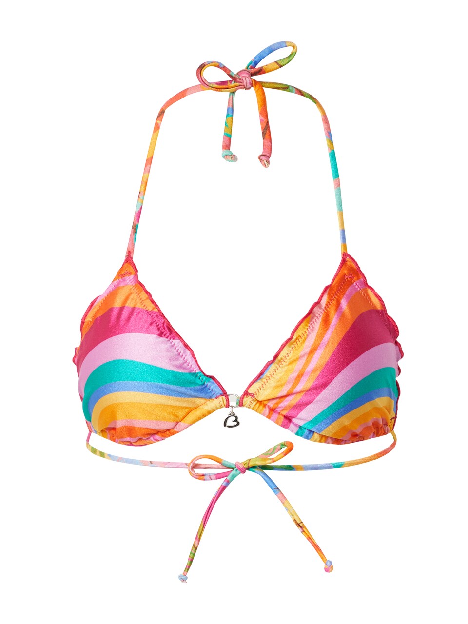 Bikiniöverdel jade / orange / rosé