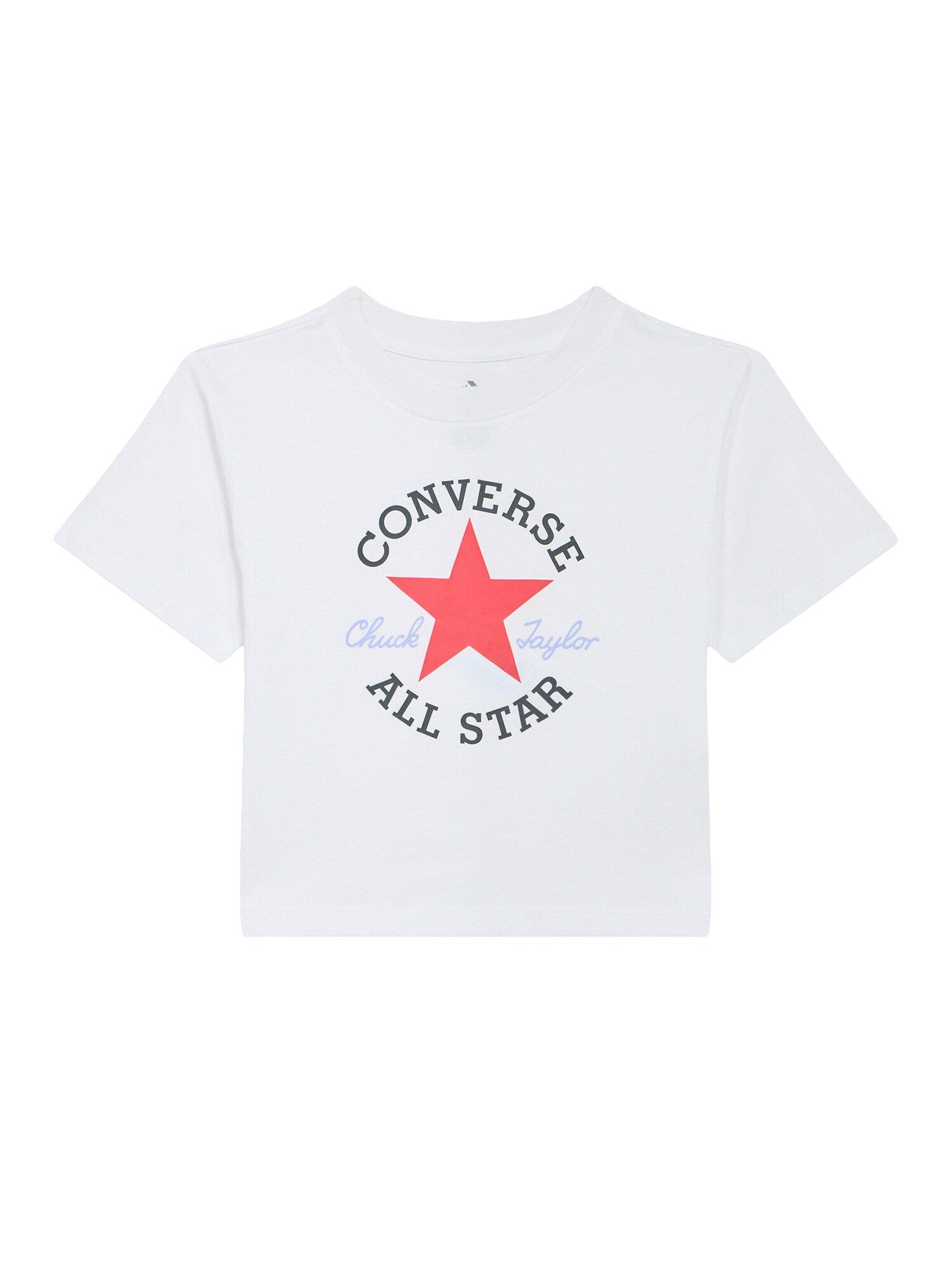 CONVERSE Tricou  albastru deschis / roz zmeură / negru / alb