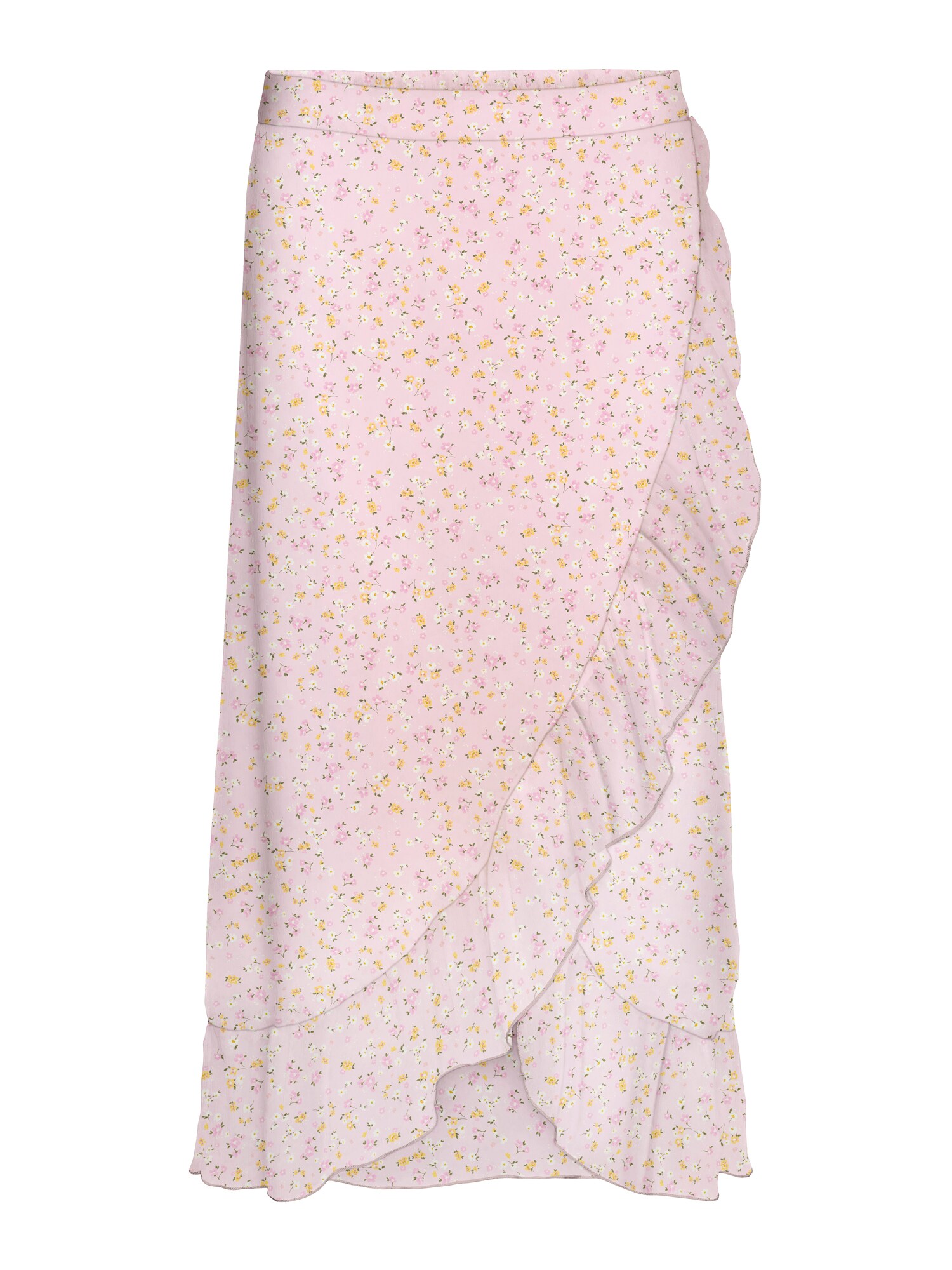 Vero Moda Petite Fustă VMSMILLA galben curry / roz / roz pal / alb