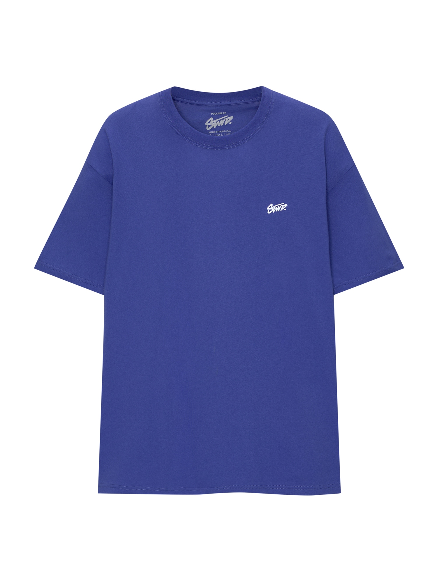 Pull&Bear Póló  ultramarin kék / fehér