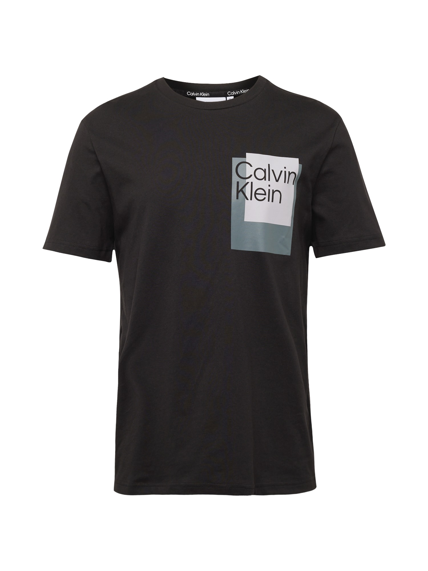 Calvin Klein Marškinėliai pilka / juoda / balta