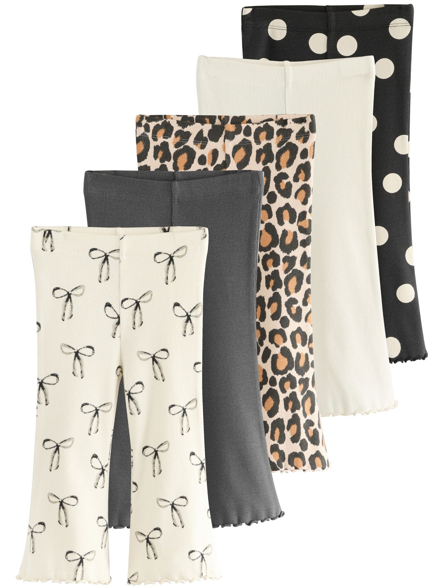 Next Leggings  maro cămilă / gri bazalt / alb lână