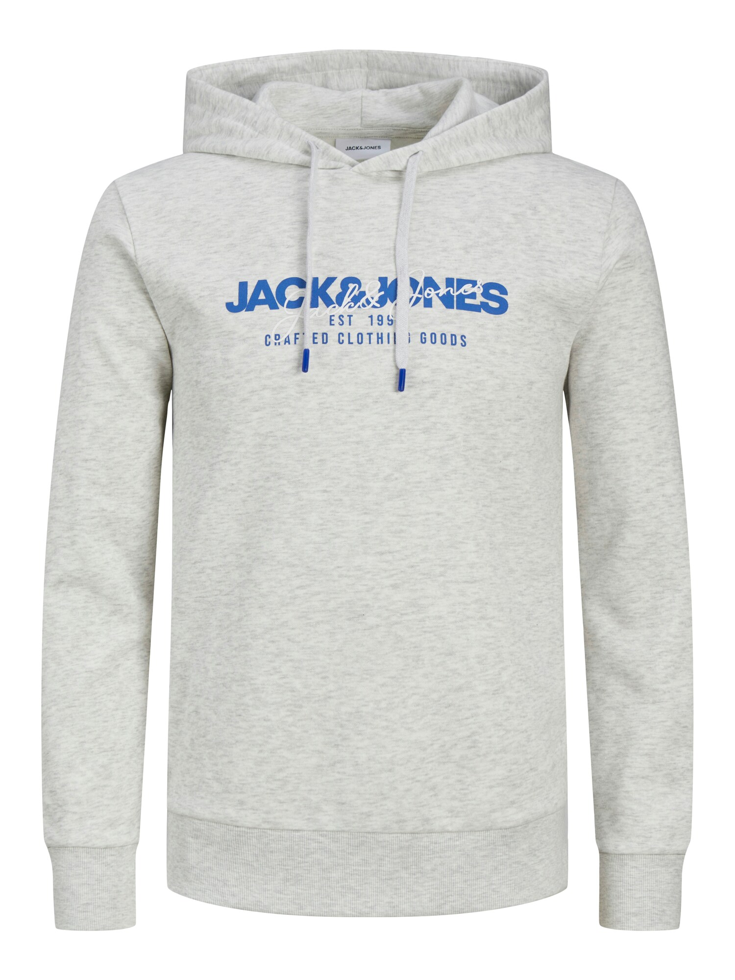 JACK & JONES Mikina 'JJALVIS'  modrá / biela / biela melírovaná