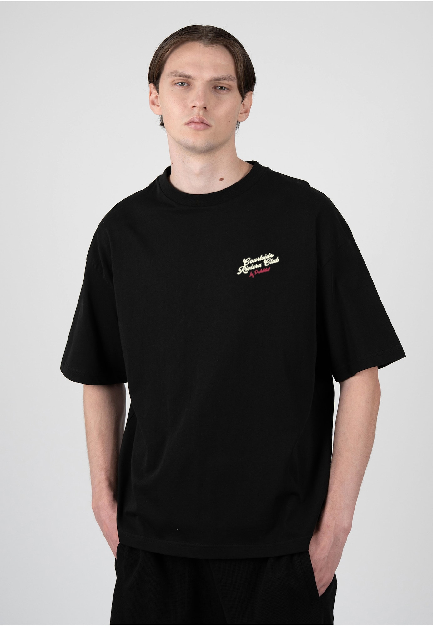 Prohibited Tricou Riviera Club bej / crem / negru