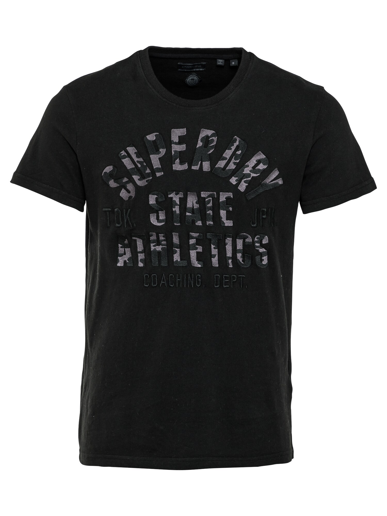 Superdry Marškinėliai 'Black Out'  antracito / juoda