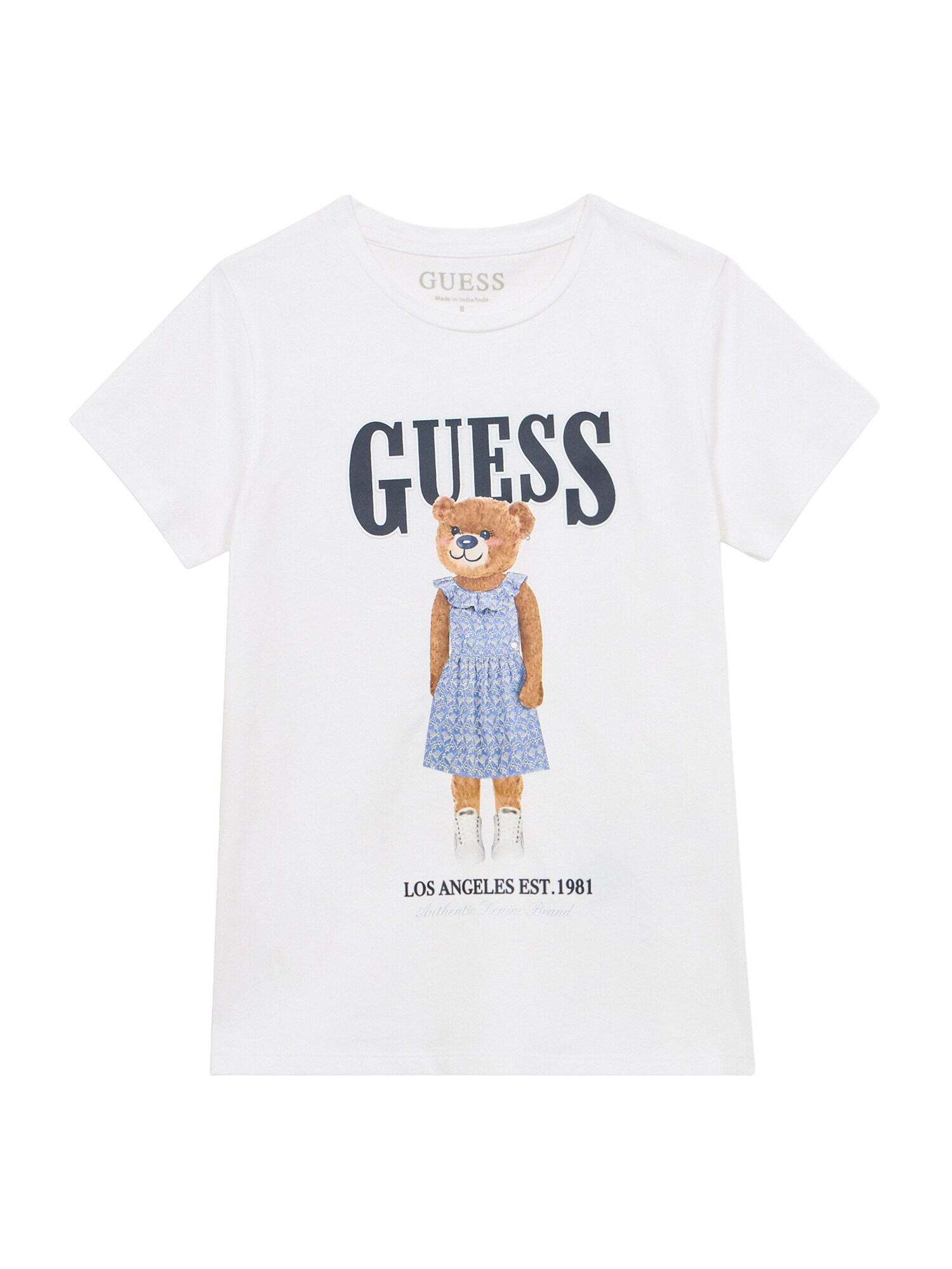 GUESS Tricou  bleumarin / albastru deschis / maro pueblo / alb