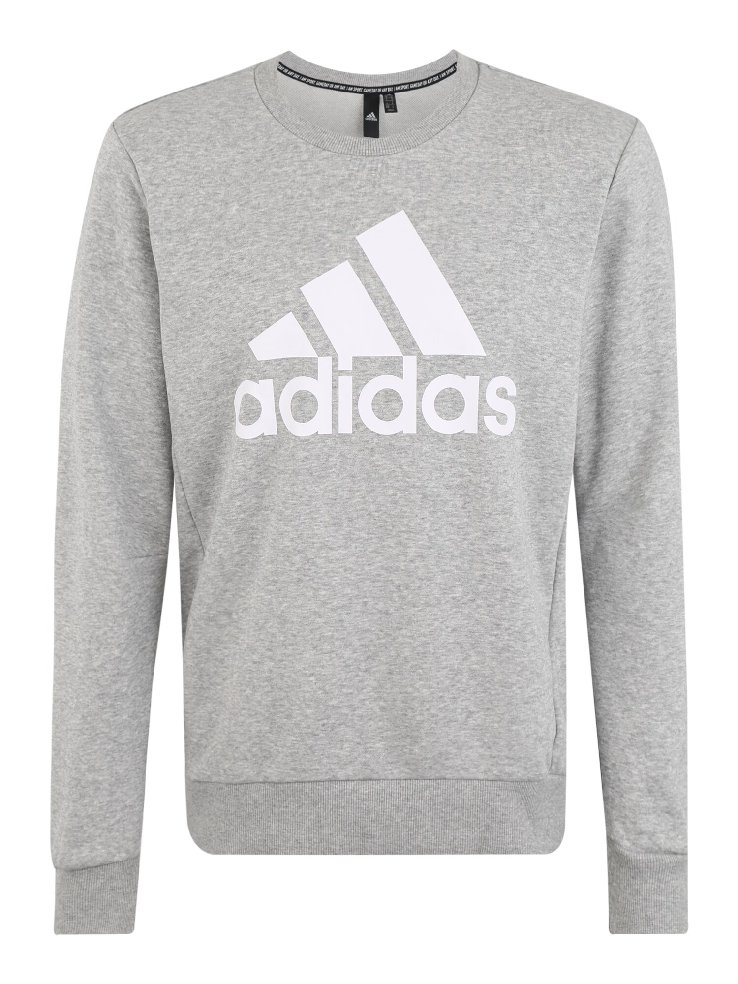 ADIDAS PERFORMANCE Športová mikina sivá melírovaná / biela