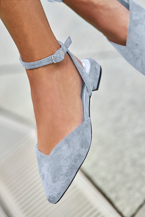 LASCANA, Baleríny s řemínky, modrá, obrázek 4 z 7