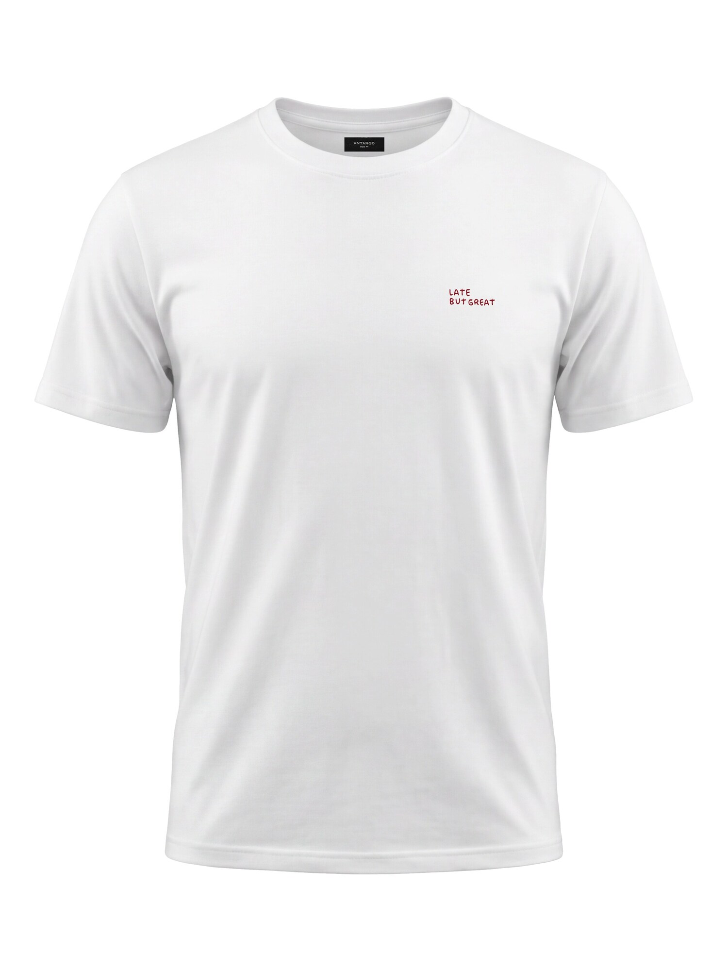 Antargo Majica 'Embroidery T-Shirt' bijela