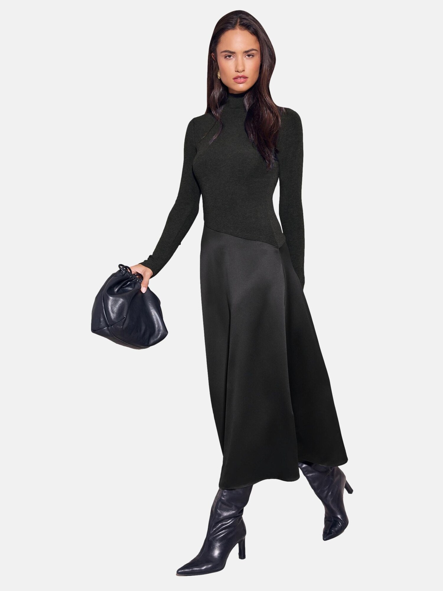 Lipsy Rochie gri metalic / negru