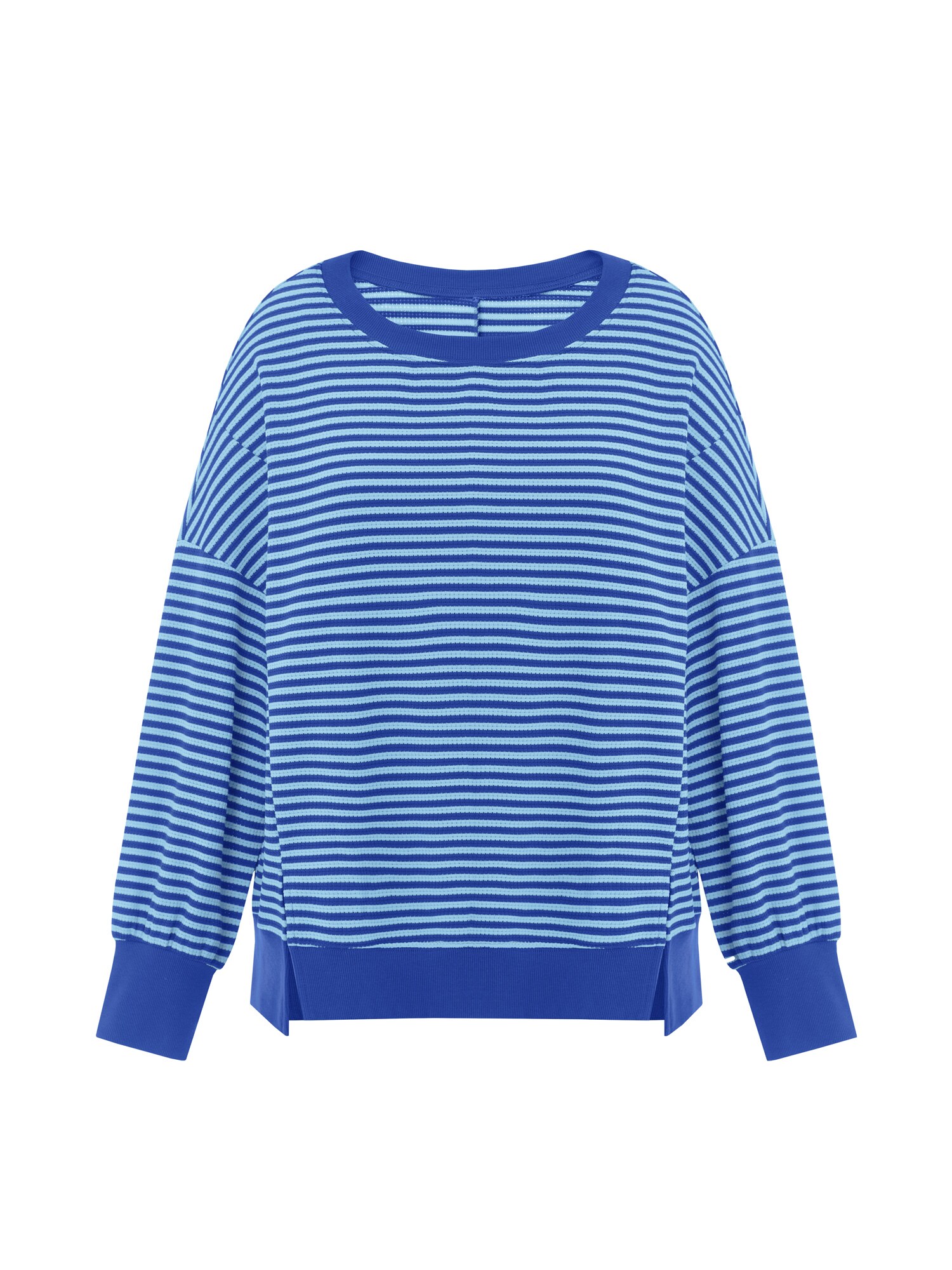 Imily Bela Bluză de molton  bleumarin / albastru deschis