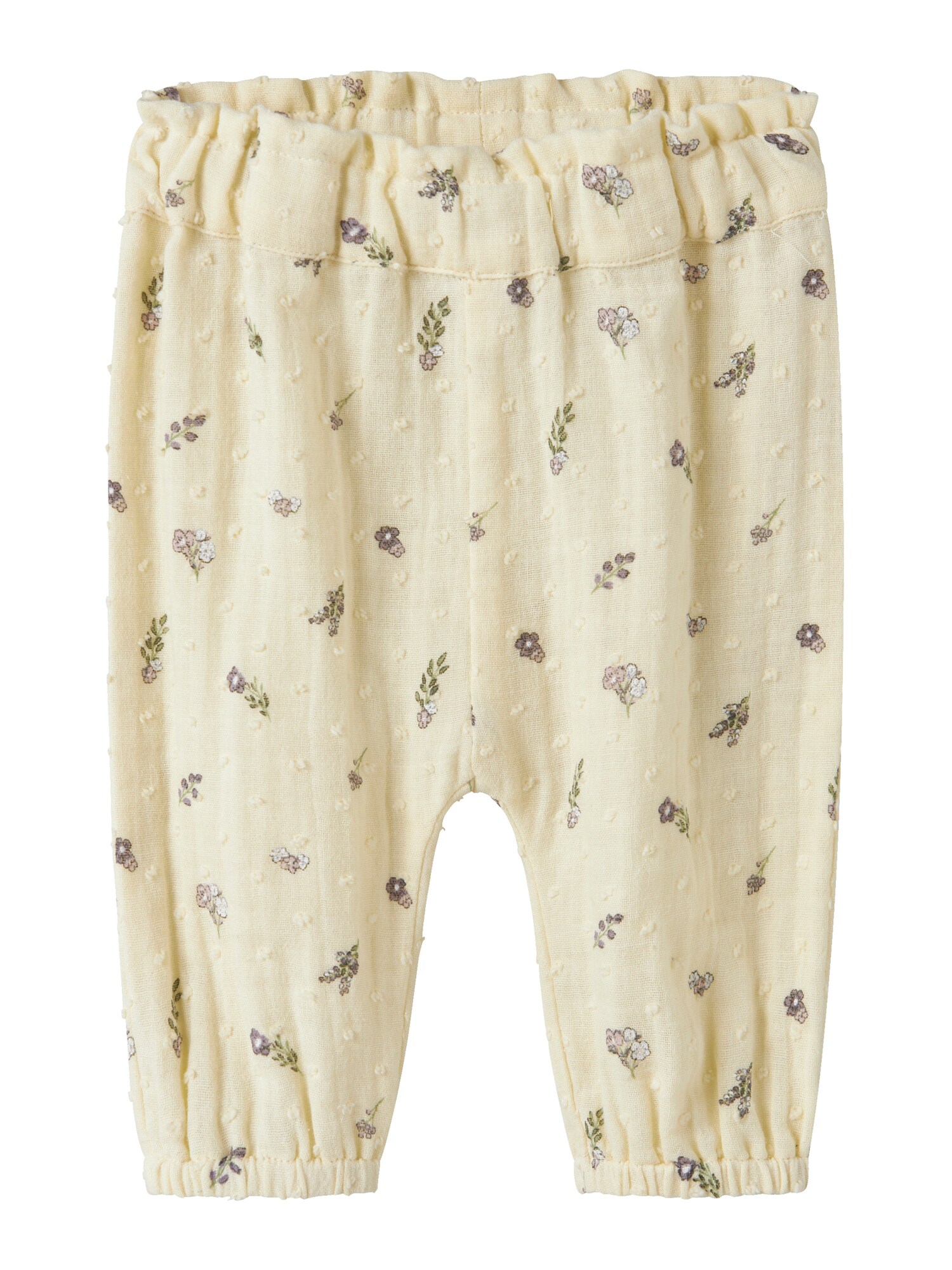 NAME IT Pantaloni NBFDORTHEA  galben pastel / verde / mov liliachiu / alb