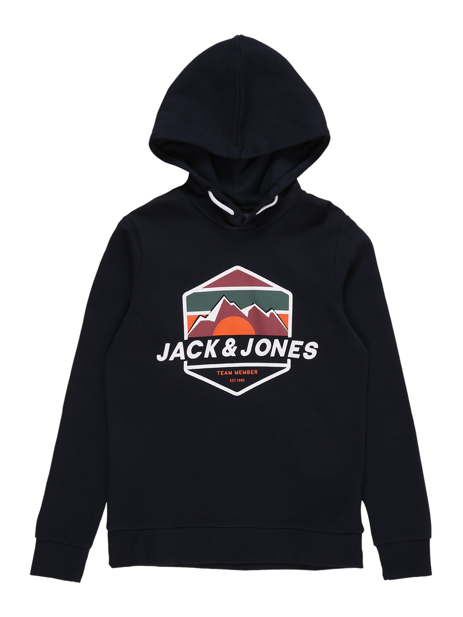 Jack & Jones Junior Megztinis be užsegimo 'DEHSEL'  mėlyna / balta / vyno raudona spalva / smėlio / žalia