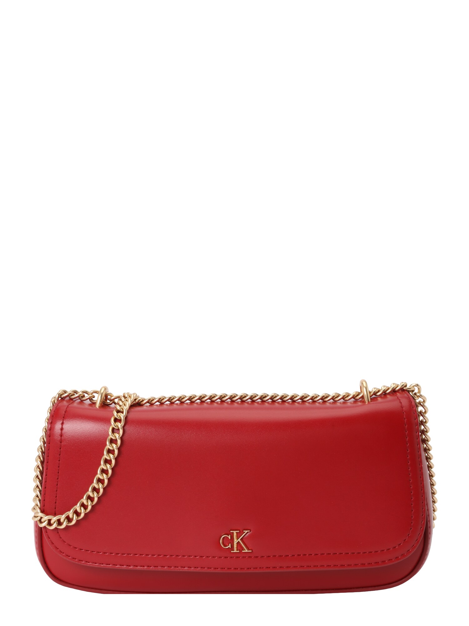 Calvin Klein Taška cez rameno 'Monogram Chain Strap Convertible'  krvavo červená