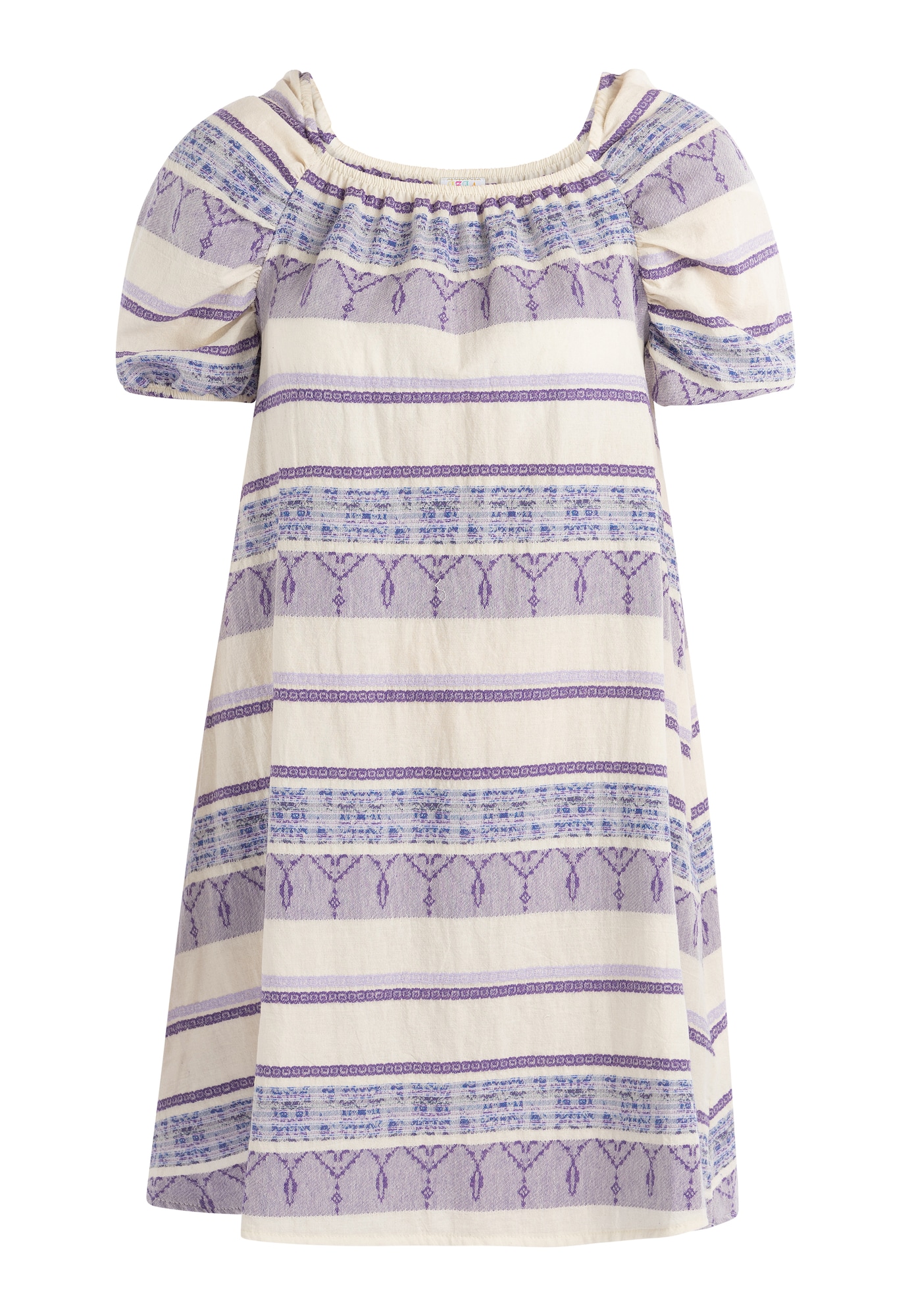 IZIA Vestido de verão  azul-violeta / roxo escuro / branco natural