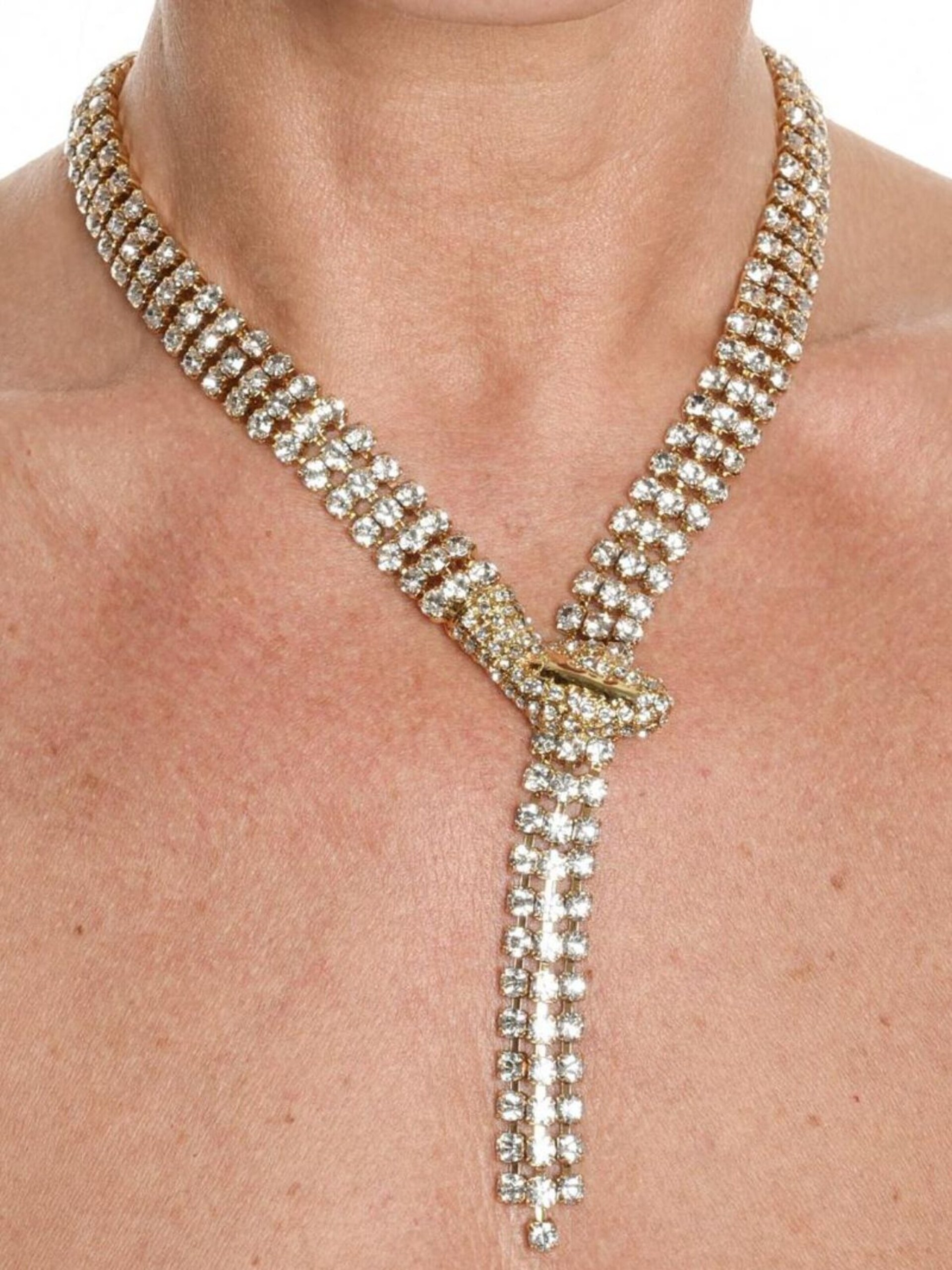 Addicted2 Halsband 'Drago collana serpente placcata oro con Swarovski cristalli' dam