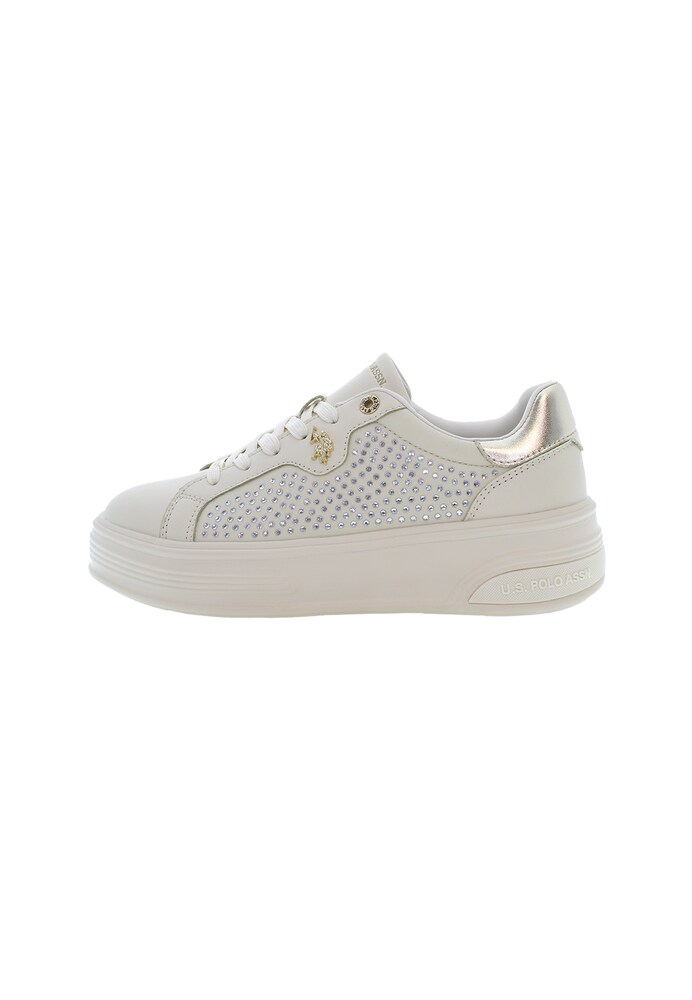 U.S. POLO ASSN. Sneaker 'Asuka' Damen Größe 39 hellbeige / silber