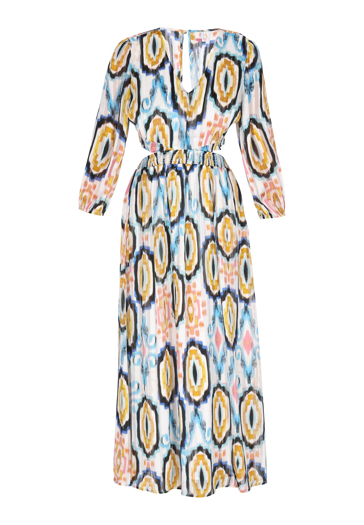 IZIA Vestido  marino / azul claro / mostaza / blanco
