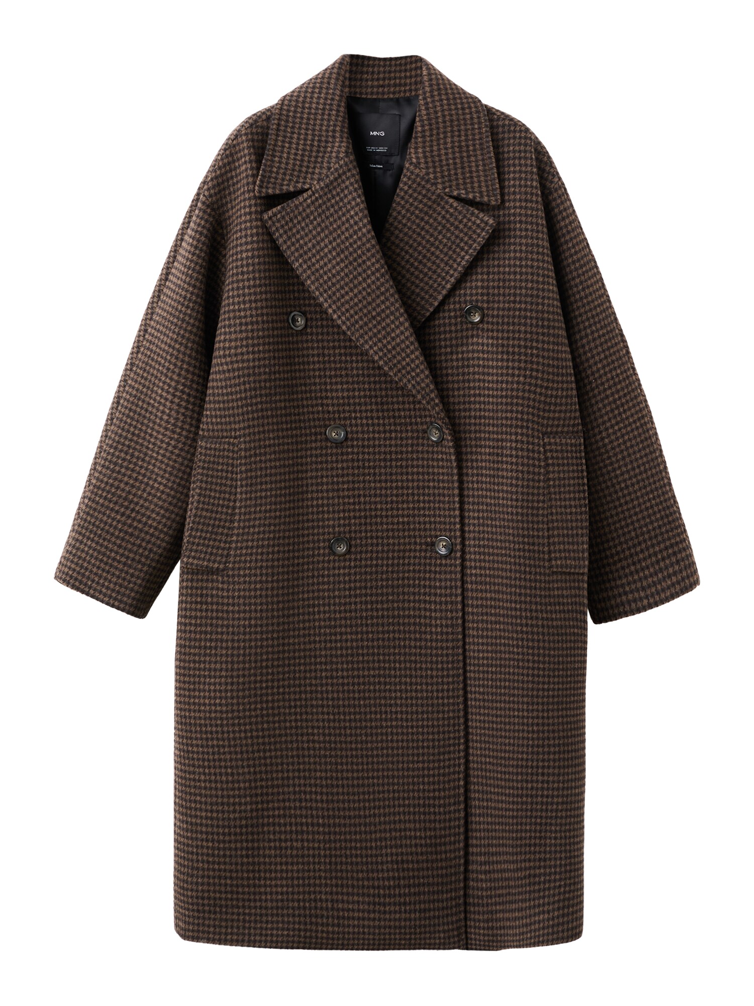 MANGO Palton de primăvară-toamnă Picachek  maro / negru