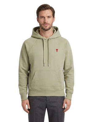 Ami Sudadera 'Ami Sweatshirt Herren dunkelblau mit Kapuze'  caqui