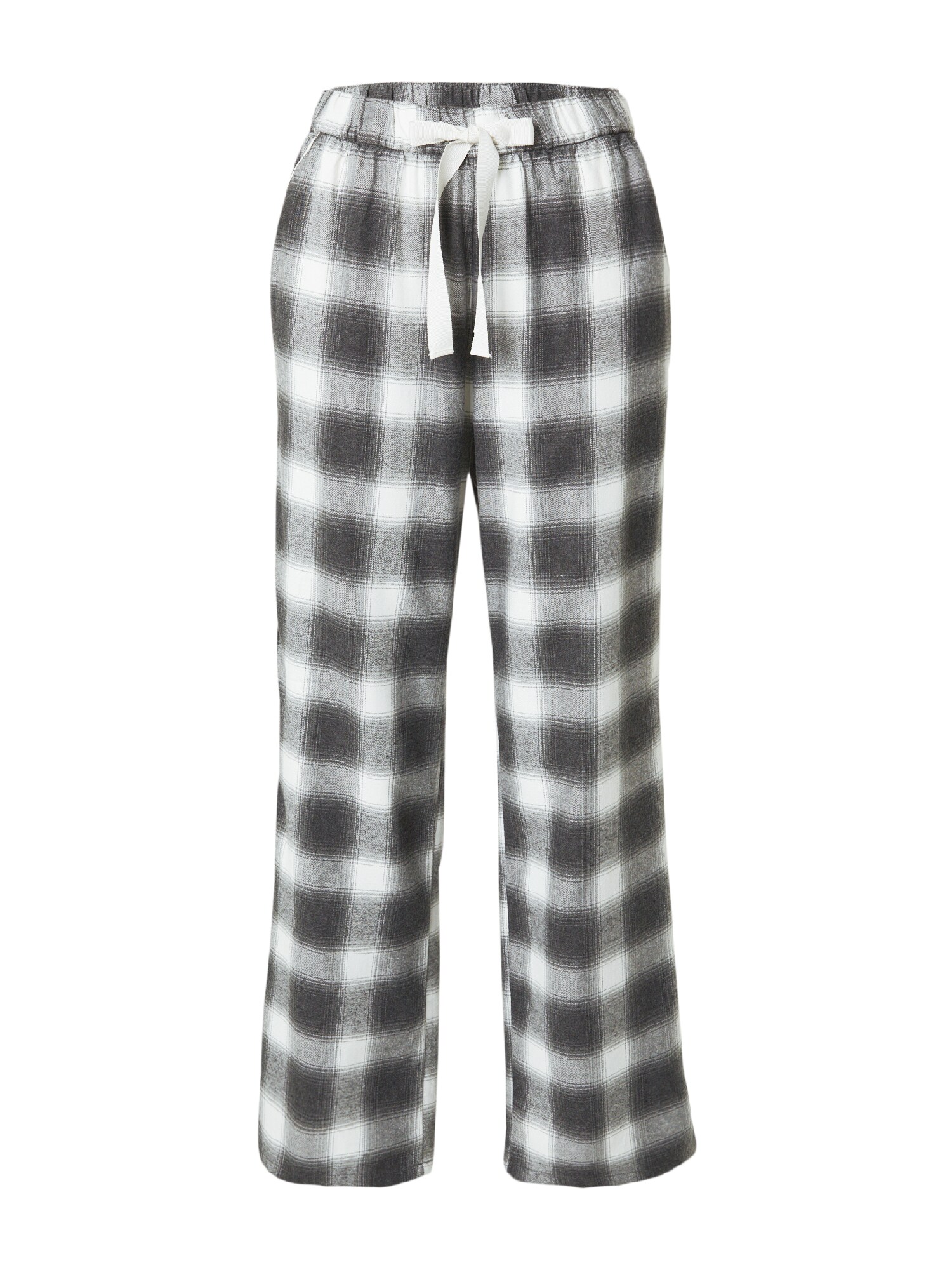 Abercrombie & Fitch Pidžama hlače  antracit siva / bijela