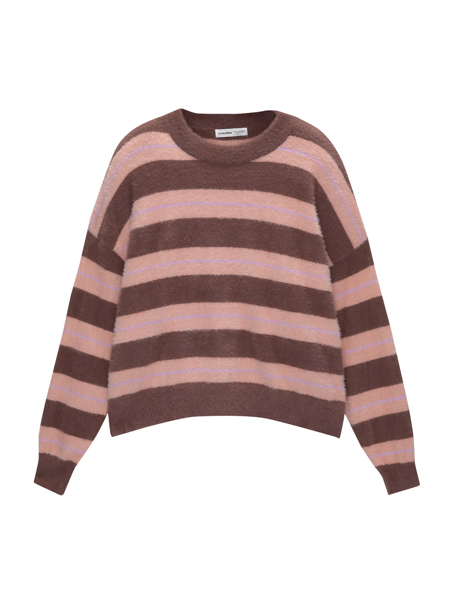 Pull&Bear Pulóver  csokoládé / levendula / rózsa akciós termékkép 1