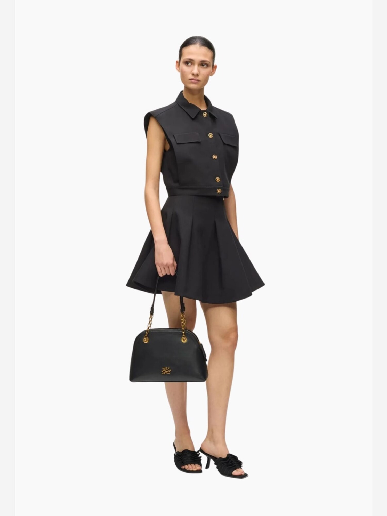 Karl Lagerfeld Bolso de hombro 'Karl Lagerfeld Sac Bandoulière Villa La Vigie Noir' negro – imagen 2