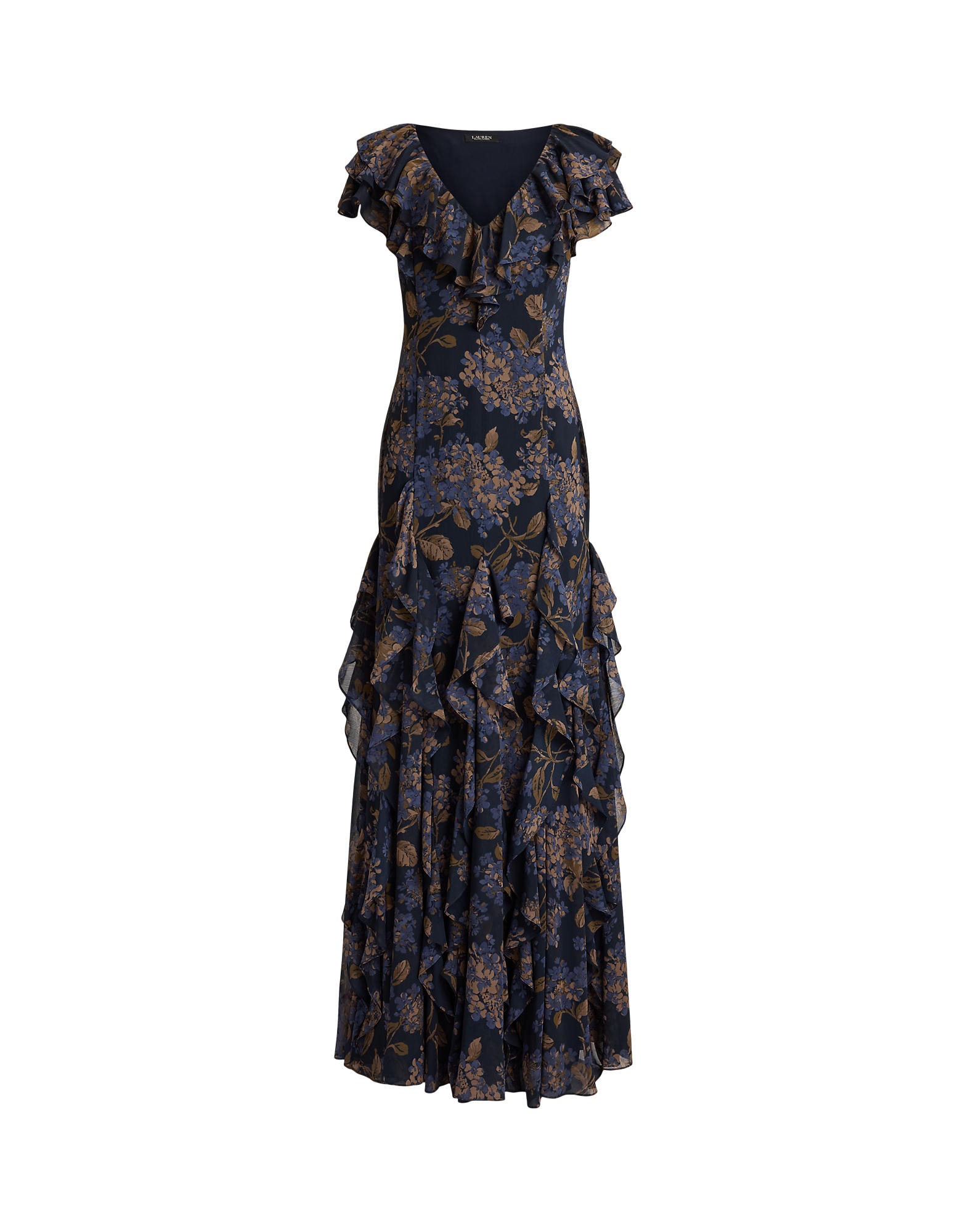 Lauren Ralph Lauren Abito da sera blu / marino / color fango