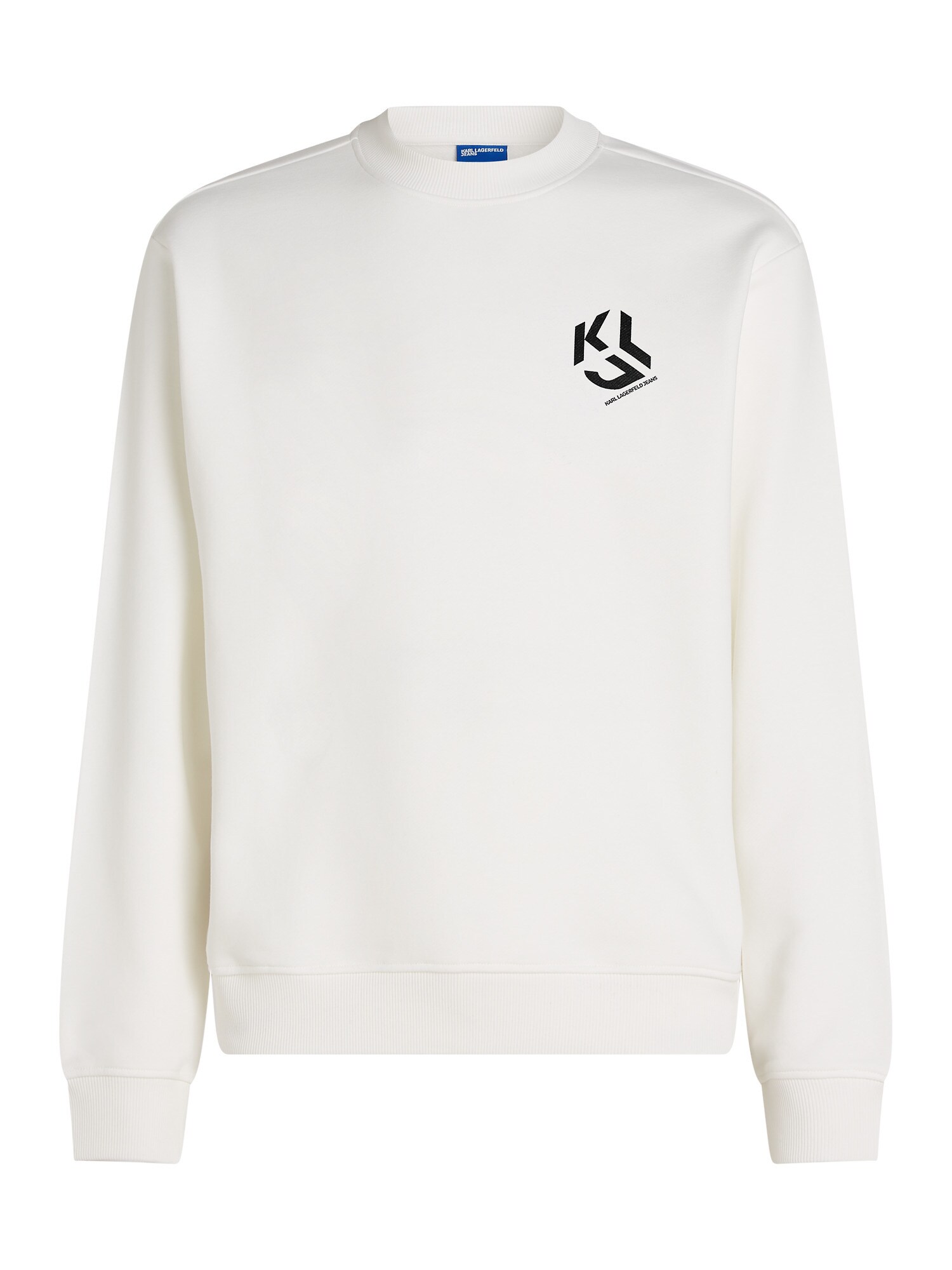 KARL LAGERFELD JEANS Mikina  čierna / biela ako vlna