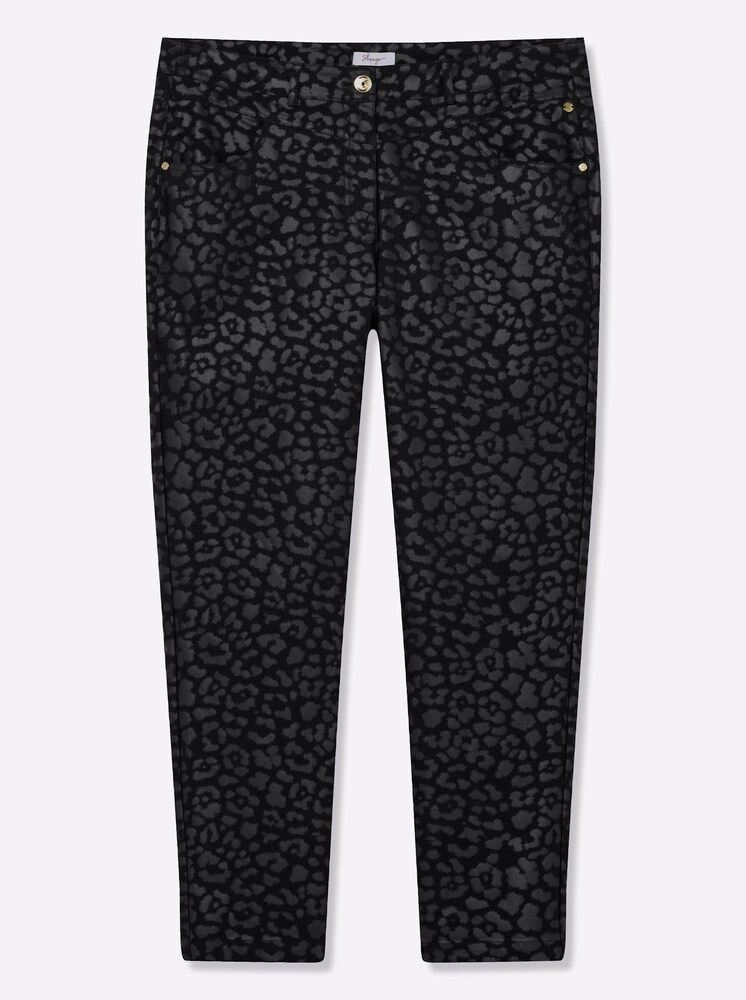 SHEEGO Hose Damen Größe 48 dunkelgrau / schwarz