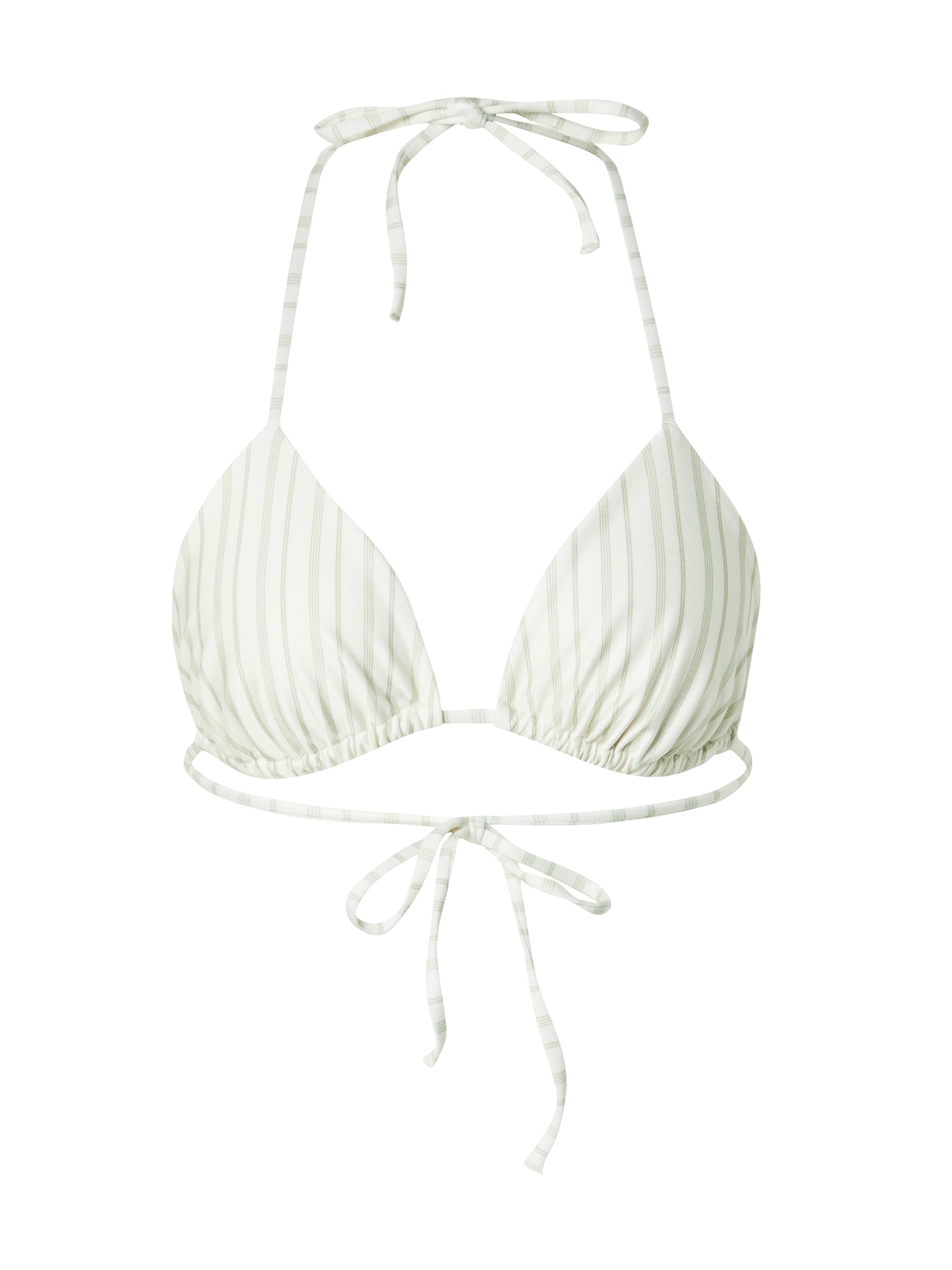 Samsøe Samsøe Sutien costum de baie Sachi  verde pastel / alb
