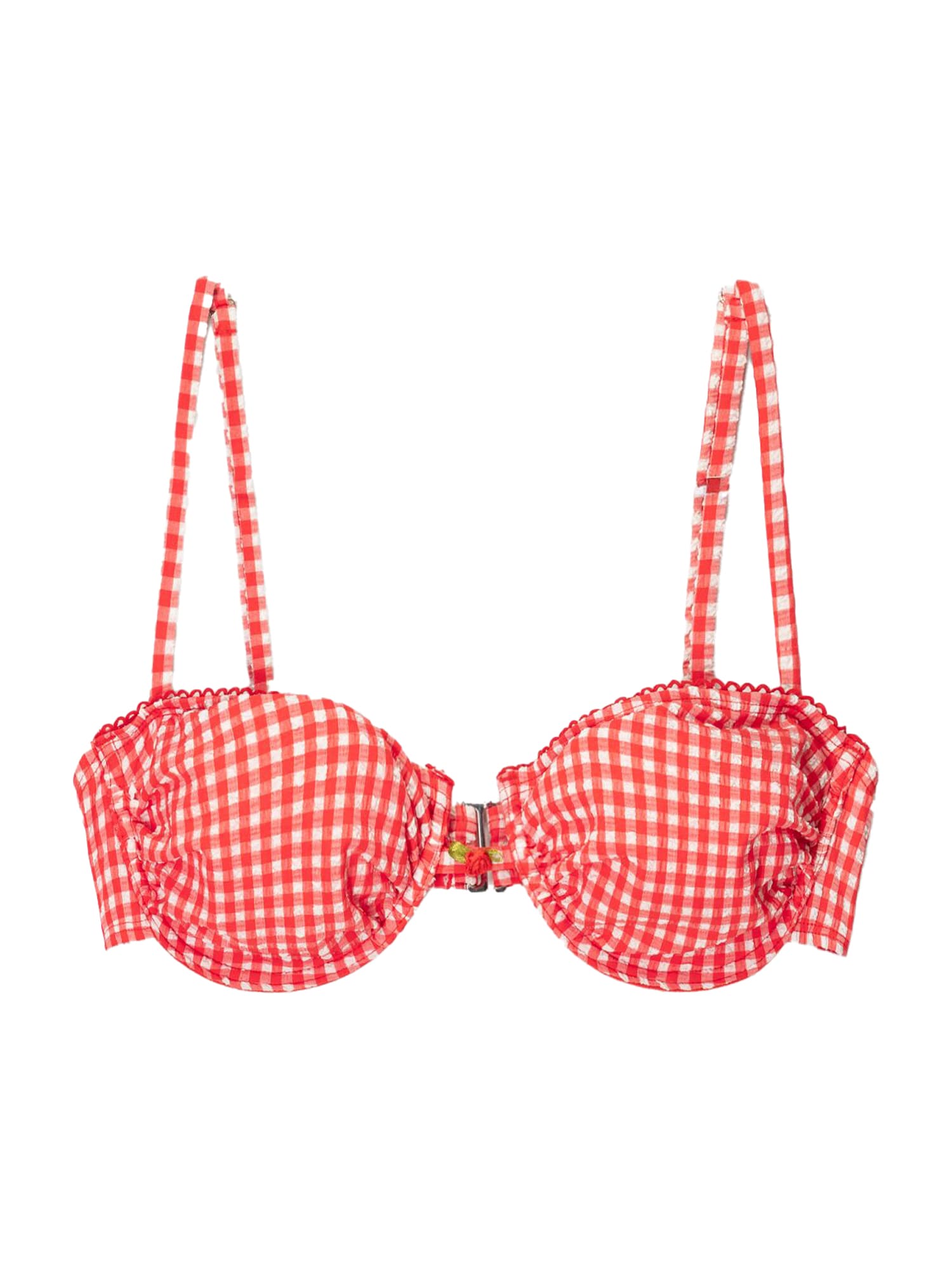 Bershka Sutien costum de baie  roșu / alb