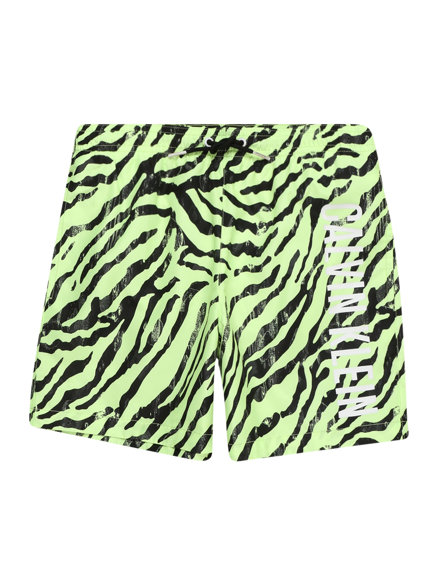 Calvin Klein Swimwear Rövid fürdőnadrágok  neonzöld / fekete / fehér