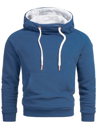 Alessandro Salvarini Sweatshirt ‘Paolo’ Blauw / Lichtgrijs / Wit