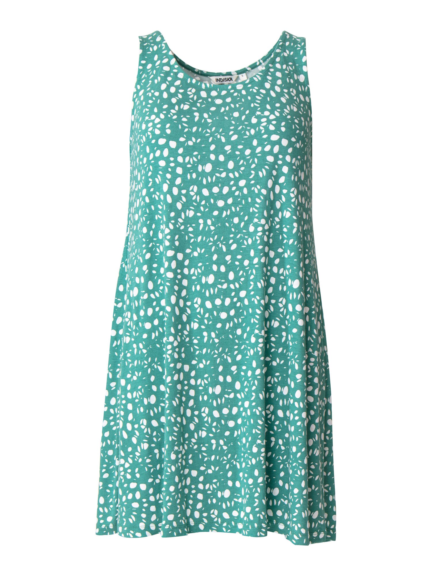 Indiska Vestido de verão 'Bobolina'  jade / branco