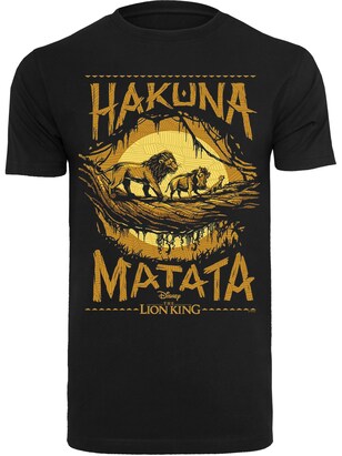 F4NT4STIC Shirt ‘Disney Der König der Löwen Hakuna Matata’ Geel / Oranje / Zwart