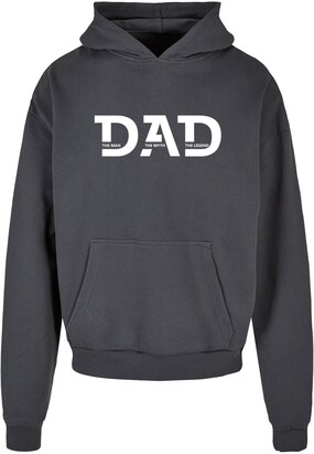 Merchcode Sweatshirt ‘Fathers Day – The Man, The Myth, The Legend’ Donkergrijs / Wit