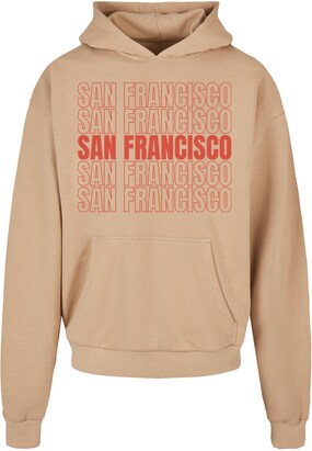 Merchcode Sweatshirt ‘San Francisco’ Beige / Rood