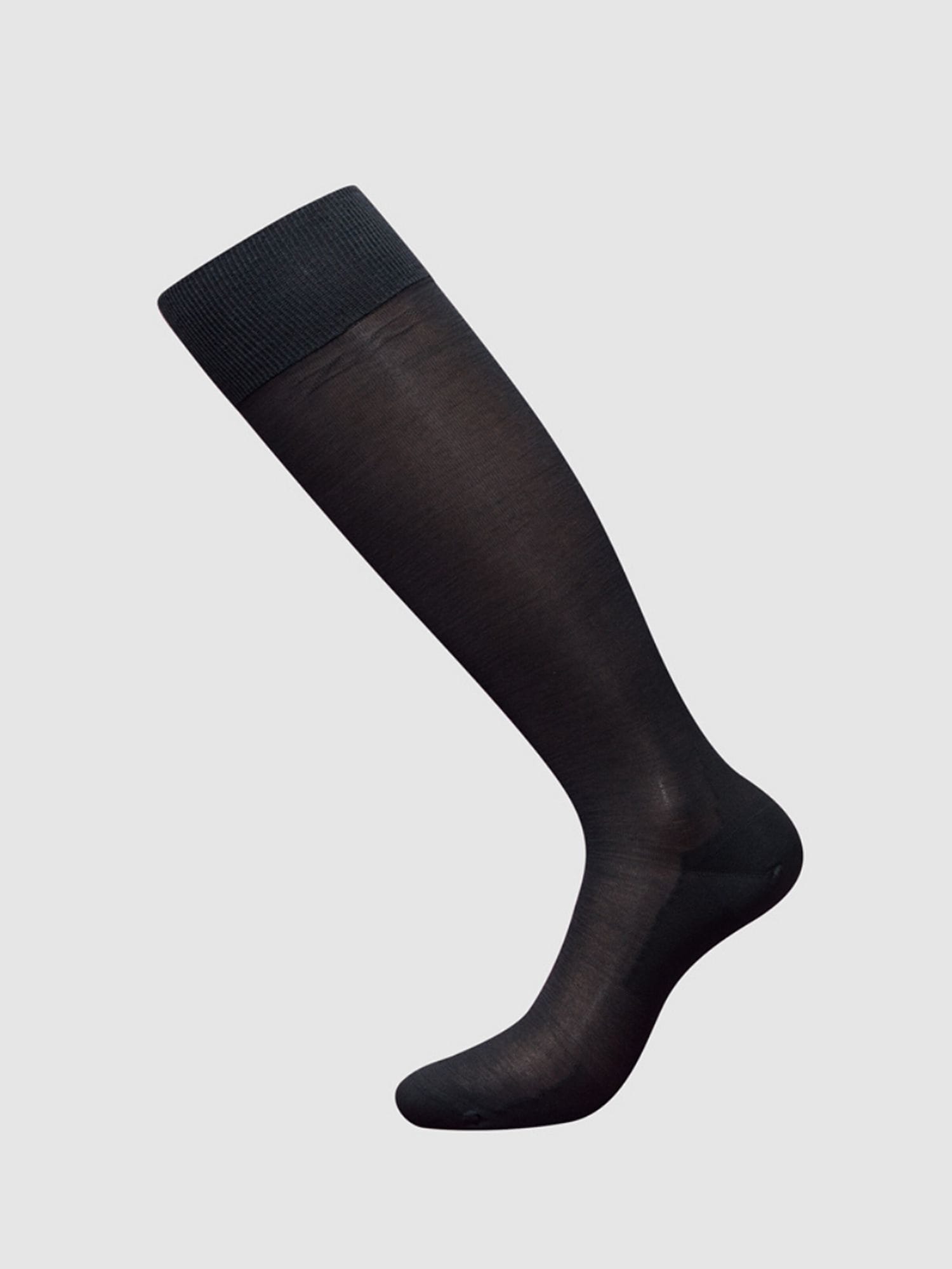 zd ZERO DEFECTS Calcetines hasta la rodilla '100% Mercerized cotton' gris oscuro