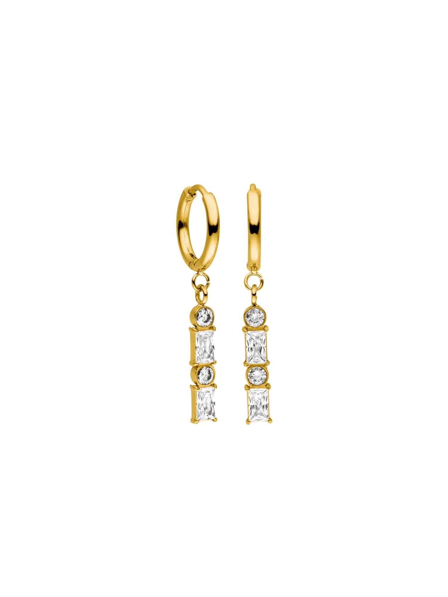 Purelei Oorbellen 'Powder' Goud / Transparant